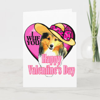 Cartes Pour Fêtes Annuelles Valentines de Sheltie de chien de berger de