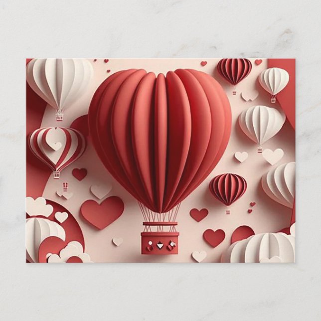Cartes Pour Fêtes Annuelles Valentines en papier mignonne (Devant)