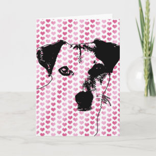 Cartes Pour Fêtes Annuelles Valentines - Jack Russell Silhouette