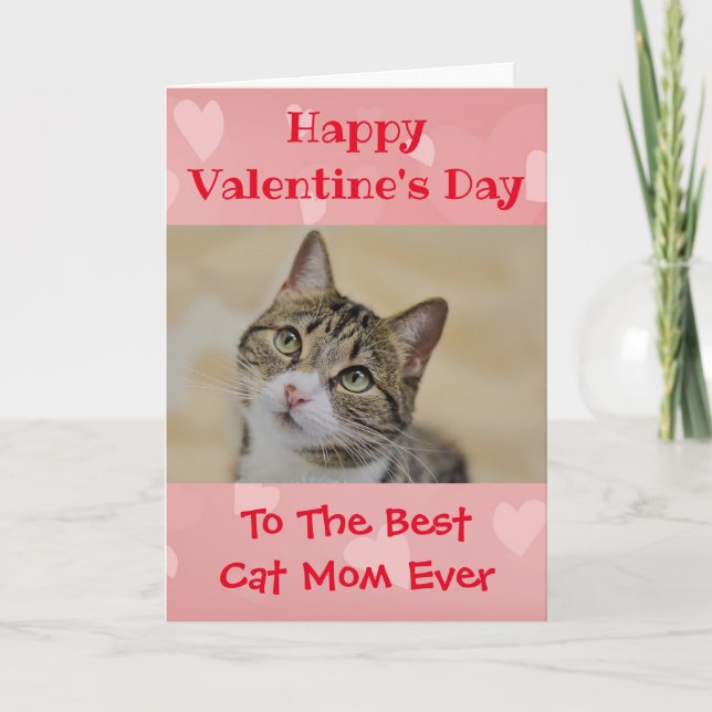 Cartes Pour Fêtes Annuelles Valentines Jour Chat Mondes Meilleure Maman Jamais (Devant)