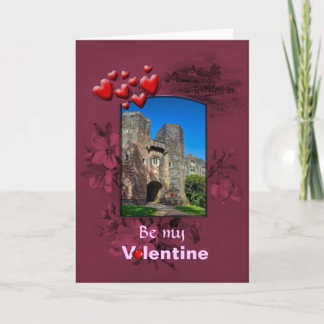 Cartes Pour Fêtes Annuelles Valentines Jour Château défenses, Symbolisme (Devant)