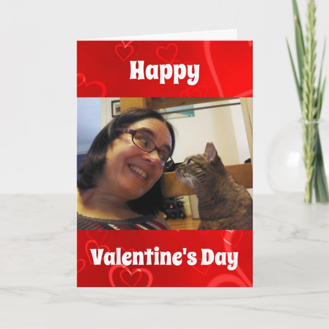 Cartes Pour Fêtes Annuelles Valentines Jour Chien Chat Animal de compagnie Pap (Devant)