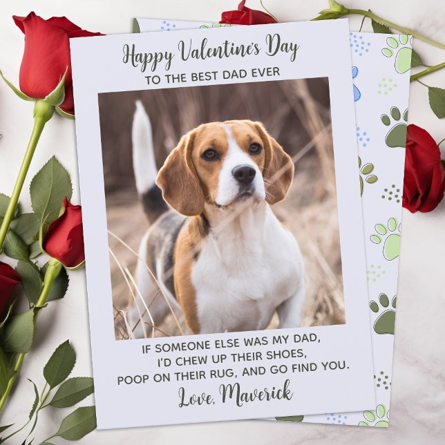 Cartes Pour Fêtes Annuelles Valentines Jour CHIEN DAD Funny Personnalisé Anima (Créateur téléchargé)