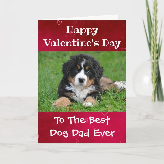 Cartes Pour Fêtes Annuelles Valentines Jour Chien Papa Monde Meilleur Jamais P (Devant)