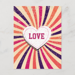 Cartes Pour Fêtes Annuelles Valentines jour coloré amour design avec coeur