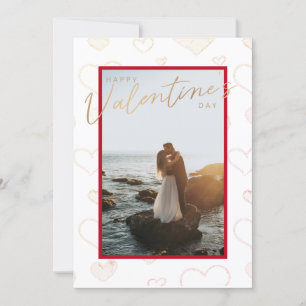 Cartes Pour Fêtes Annuelles Valentines Jour Couple Coeurs photo Formes Rouge