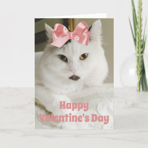 Cartes Pour Fêtes Annuelles Valentines Jour Cute Chat Photo personnalisée
