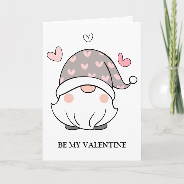 Cartes Pour Fêtes Annuelles Valentines Jour mignonne Amour Gnome de vacances (Devant)