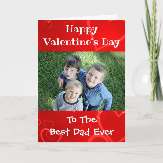 Cartes Pour Fêtes Annuelles Valentines Jour Mondes Meilleur Papa Jamais Enfant (Devant)