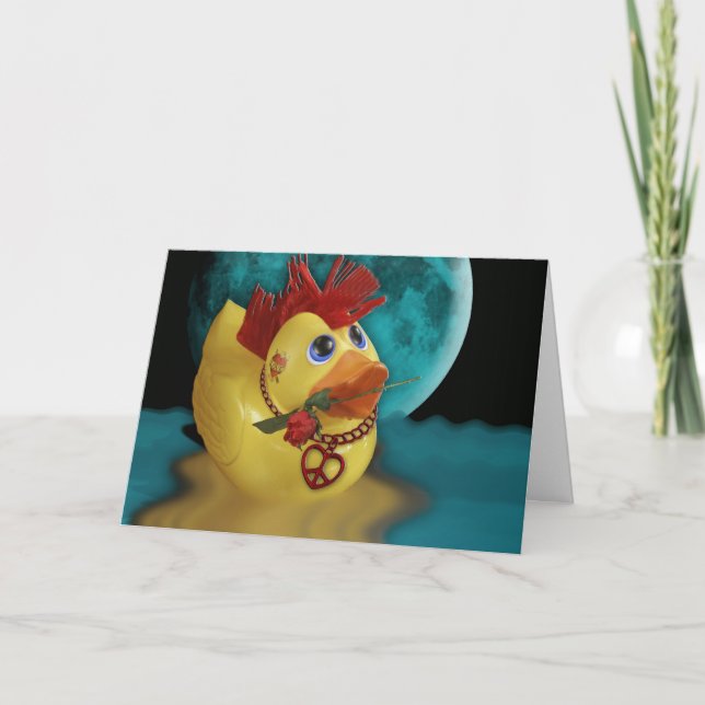 Cartes Pour Fêtes Annuelles Valentine's Peace Ducky (Devant)