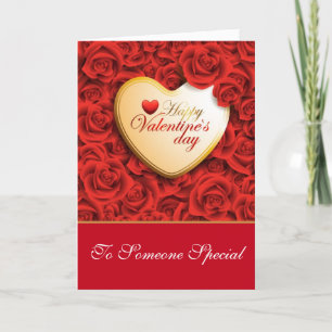 Cartes Pour Fêtes Annuelles Valentines Red Roses Carte-Pour Quelqu'Un Spécial