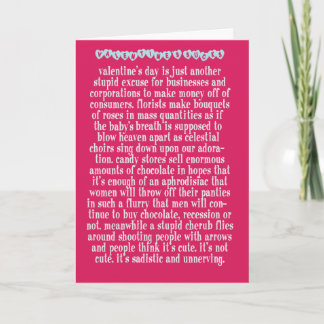 Cartes Pour Fêtes Annuelles Valentine's Sucks Greeting Card