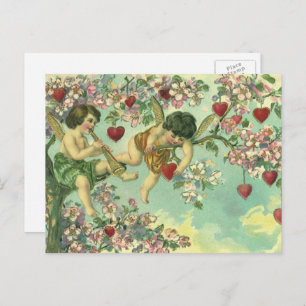 Cartes Pour Fêtes Annuelles Valentines victoriennes vintages Journée Cupidons