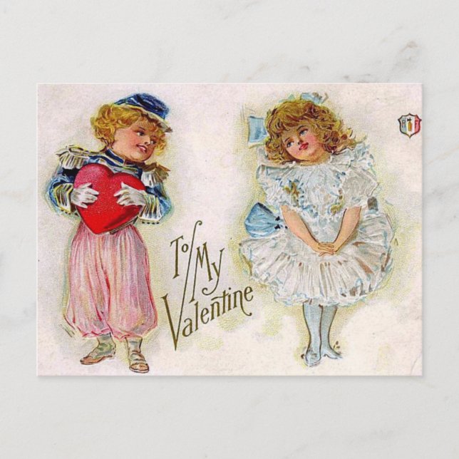 Cartes Pour Fêtes Annuelles Valentines vintages (Devant)