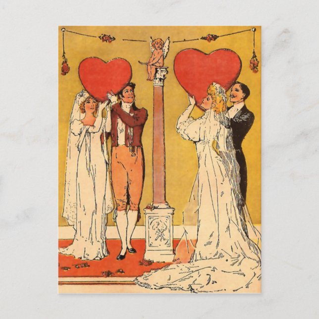 Cartes Pour Fêtes Annuelles Valentines vintages (Devant)