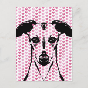 Cartes Pour Fêtes Annuelles Valentines - Whippet Silhouette