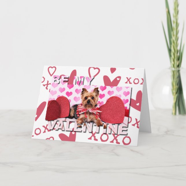 Cartes Pour Fêtes Annuelles Valentines - Yorkie - lutin (Devant)