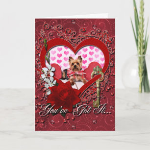Cartes Pour Fêtes Annuelles Valentines - Yorkie - lutin