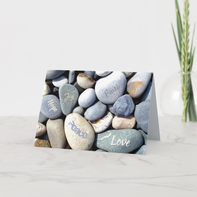 Cartes Pour Fêtes Annuelles Valeurs chrétiennes Joie Espoir Paix Foi Aimer Peb (Devant)