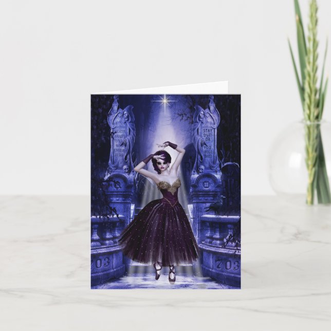 Cartes Pour Fêtes Annuelles Vampire Ballerina. (Devant)