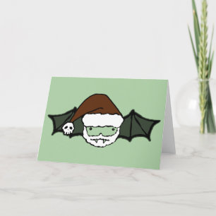 Cartes Pour Fêtes Annuelles Vampire Père Noël Bat