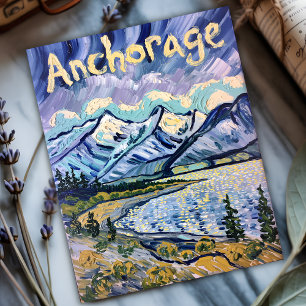 Cartes Pour Fêtes Annuelles Van Gogh Anchorage Vintage voyage paysager de l'Al