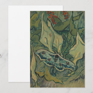 Cartes Pour Fêtes Annuelles Van Gogh Grand Papillon de Nuit Paon Vintage Art d
