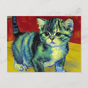 Cartes Pour Fêtes Annuelles Van Gogh Tabby Cat