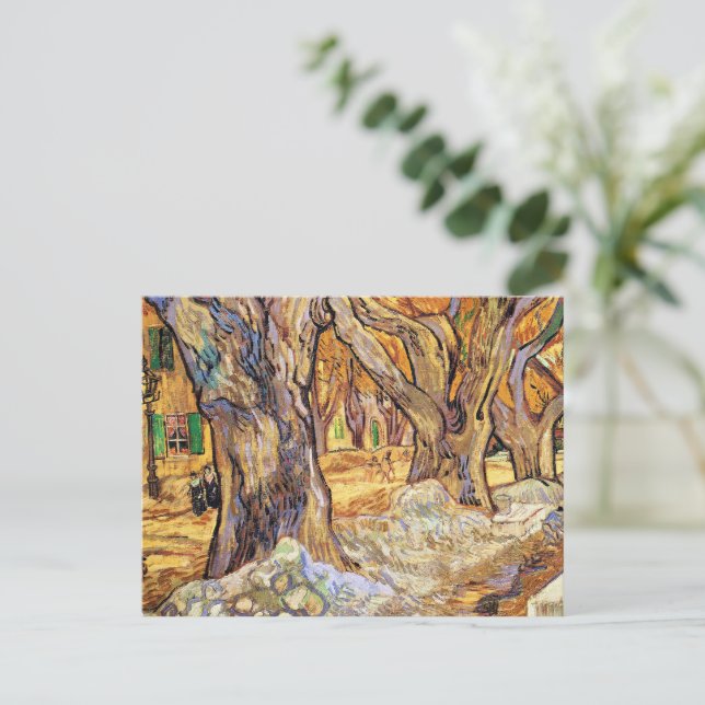 Cartes Pour Fêtes Annuelles Van Gogh - The Large Plane Trees, (Debout devant)