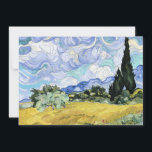 Cartes Pour Fêtes Annuelles Van Gogh - Wheatfield with Cypresses, famous art<br><div class="desc">Wheatfield with Cypresses,  famous painting by Vincent van Gogh</div>