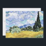 Cartes Pour Fêtes Annuelles Van Gogh - Wheatfield with Cypresses, famous art<br><div class="desc">Wheatfield with Cypresses,  famous painting by Vincent van Gogh</div>