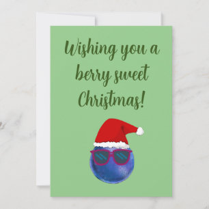 Cartes Pour Fêtes Annuelles Vegan Berry Sweet Christmas Grey Card