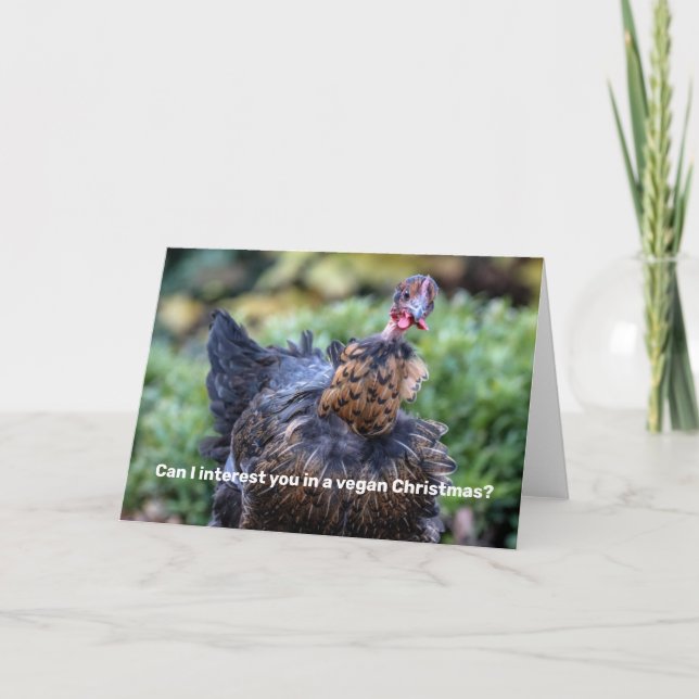 Cartes Pour Fêtes Annuelles Vegan Christmas (Devant)