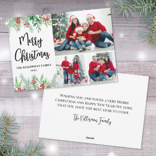 Cartes Pour Fêtes Annuelles Végétation botanique Photo Joyeux Noël