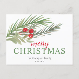 Cartes Pour Fêtes Annuelles Végétation de Noël festive