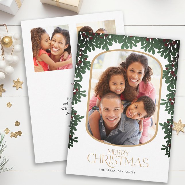 Cartes Pour Fêtes Annuelles Végétation d'hiver Mistletoe 3 Photos Noël (Créateur téléchargé)