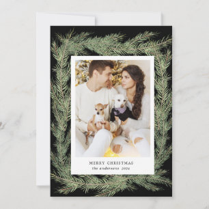 Cartes Pour Fêtes Annuelles Végétation hivernale minimaliste Joyeux Noël Photo