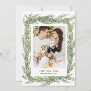 Cartes Pour Fêtes Annuelles Végétation hivernale minimaliste Joyeux Noël Photo