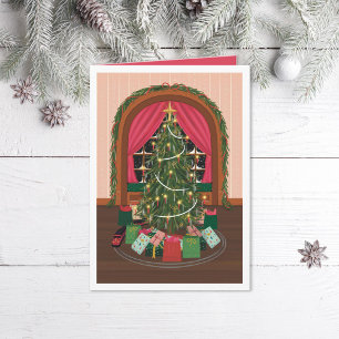 Cartes Pour Fêtes Annuelles Veille de Noël victorienne illustrée