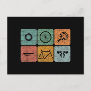 Cartes Pour Fêtes Annuelles Vélo Cyclisme Vintage Pièces de vélo Cadeaux cycli