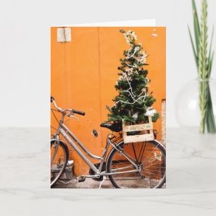 Cartes Pour Fêtes Annuelles Vélo d'arbre de Noël