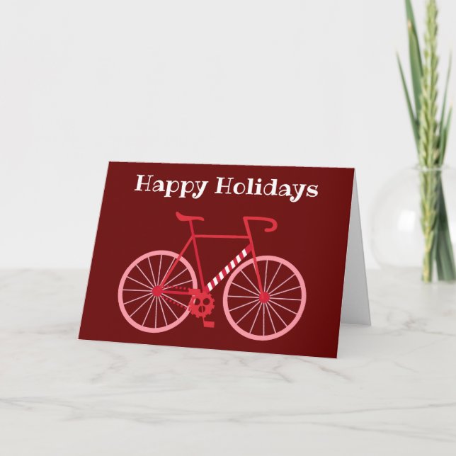 Cartes Pour Fêtes Annuelles Vélo de Noël (Devant)