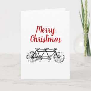 Cartes Pour Fêtes Annuelles Vélo vintage construit pour deux / vélo tandem