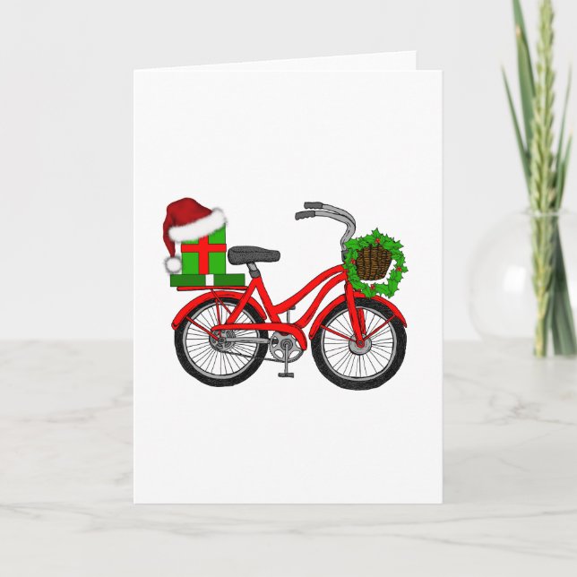 Cartes Pour Fêtes Annuelles vélo xmas (Devant)
