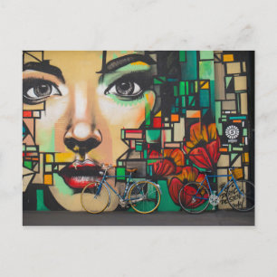 Cartes Pour Fêtes Annuelles Vélos sur le mur de Graffiti