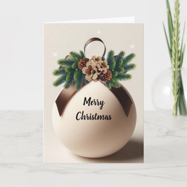 Cartes Pour Fêtes Annuelles Velours de Noël neutres et décoration Burlap (Devant)