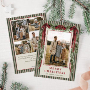 Cartes Pour Fêtes Annuelles Velours funky Noël Bohème Arc Rouge 5 Photo