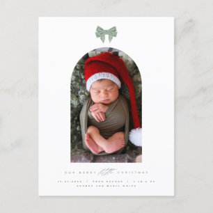 Cartes Pour Fêtes Annuelles Velvet arc et arcade photo Nouveau bébé Noël