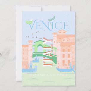 Cartes Pour Fêtes Annuelles Venice Travel Art, Italie, Travel Art