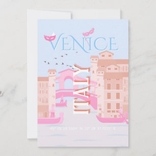 Cartes Pour Fêtes Annuelles Venice Travel Art, Italie, Travel Art